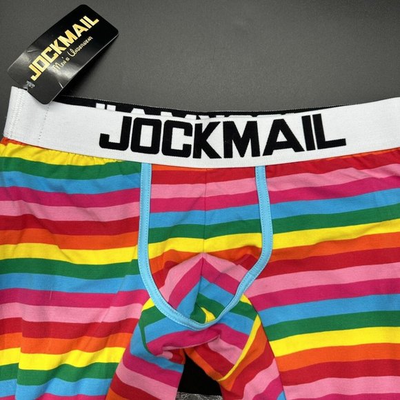 JOCKMAIL Rainbow Mens LARGE Base Layer Pants Cotton Long Johns Legging New Tags - Picture 9 of 12